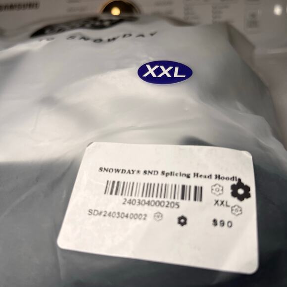 •NWT• SNOWDAY WORLDWIDE STREETWEAR BLACK HOODIE • MENS 2XL - Picture 13 of 13